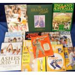Cricket, a collection of England v Australia Ashes related items, mostly modern but also inc.