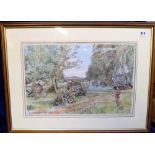 Collectables, 2 Ken Howard military prints, '153 (Highland) Transport Regiment' (approx size 70 x 50