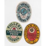 Beer labels, J.W. Green Ltd 'Lutonian Pale Ale' (paper to back), Hull Brewery Co 'Strong Ale' &