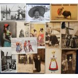 Postcards, a collection of approx 100 cards, all showing ethnic types, inc. Chinese, Japanese,