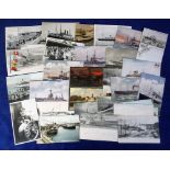 Postcards, Shipping, a collection of 40+ cards, RP's and printed, inc. White Star Line Passengers