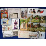Postcards, a mixed age subject collection of 70 cards inc. Sport (6), illustrated by J.W.G (