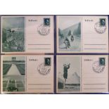 Postcards, Nazi Germany, scarce complete set of postal stationery cards from Nuremberg