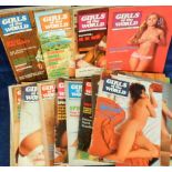 Glamour magazines, 'Girls of the World' collection of approx. 35 issues, 1970s (gd)
