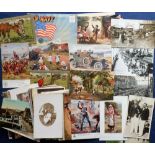 Postcards, a thematic assortment inc. Military, Comic, Social History, Navy Life, Harry Payne with