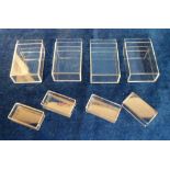 Cigarette card accessories, 100 new & unused plastic storage boxes, standard size 50 card set