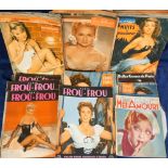 Glamour magazines, collection of 75+ French glamour/pin-up magazines, 1950s/60s, various titles inc.