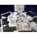 Ephemera, funeralia, a selection of mostly 19th century items including a cotton handkerchief 'In