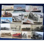 Postcards, a collection of approx 50 Shipping & Railway related cards, RP's and printed, inc. Paddle