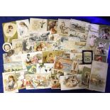 Trade Cards USA, collection of approx 40 non insert advertising cards, early 1900's, various issuers