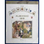 Tobacco issue, Abdulla, Almanac 1919, superb wall hanging calendar illustrated with colour, artist