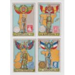 Trade Cards, Spain, Anon, National Flags, Coins, Soldiers & Stamps, 'X' size, artist drawn, plain