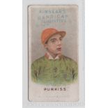 Cigarette card, Kinnear's, Jockeys (Different), small caption, type card, 'Purkiss' (just gd) (1)