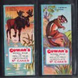 Trade cards, Canada, Cowan's, Animal Cards (set, 24) & Educational Pictures (set, 24) (gd)