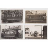 Postcards, Trams, 4 RP's showing trams from Bath Electric Tramways, 3 with close-up advertising