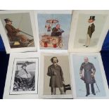 Ephemera, Vanity Fair Prints, fourteen original Vanity Fair Prints, various artists, all late 1800'