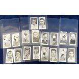 Football autographs, a collection of 18 signed trade cards, Thomson & Mitcham Foods inc. Tom Finney,