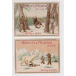 Trade cards, Huntley & Palmers, Hunting, 'P' size (set, 12 cards) (mixed backs) (gd)