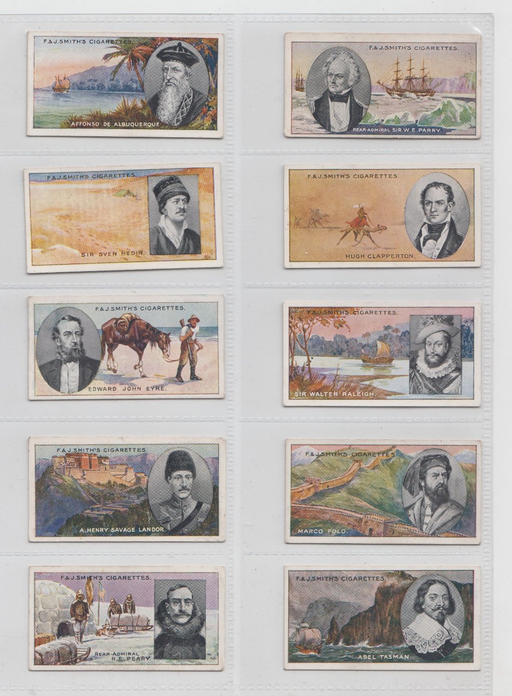 Cigarette cards, Smith's, Famous Explorers, (set, 50 cards) (gd) - Image 2 of 6