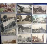 Postcards, London suburbs, a collection of approx 100 cards, mostly street scenes with many RP's