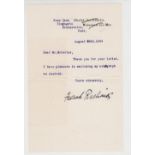 Autograph, Literature, Frank Richards, creator of Billy Bunter, single page typed letter dated 26