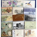Postcards, Novelties, a collection of approx 80 cards inc. hold-to-light, transparencies, cork,