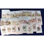 Continental Trade cards, Chocolat Antoine (Belgium), The Post in Many Lands, 100mm x 60mm, (29