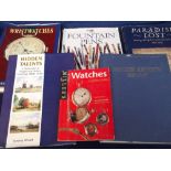 Books, 9 collectors books, Fountain Pens by Jonathan Steinberg, Wristwatches by Kahlert, Muhe and