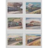 Cigarette cards, Churchman's, Famous Railway Trains, 'L' size 1st & 2nd Series (both complete, 12