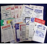 Football programmes, a collection of approx 60 1950's programmes, various clubs inc. Blackpool v WBA