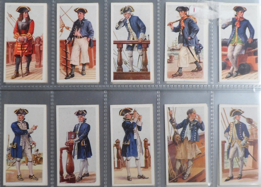 Cigarette cards, a collection of 8 Naval & Military sets, Wills, Nelson Series, (fair/gd),