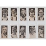 Cigarette cards, Major Drapkin, Australian & English Test Cricketers (set, 40 cards) (vg)