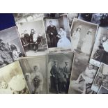 Photographs and Cabinet Cards, 140+ images of children, adults, families etc showing interesting