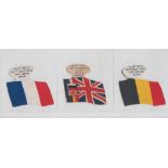 Cigarette cards, Ray, Flags of the Allies (Shaped) (3/7) France & Belgium (both with 'Life Ray'