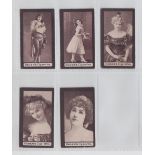 Cigarette cards, Ogden's, Dominoes-Beauties, corners not mitred, 5 type cards (gd) (5)