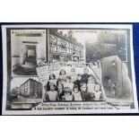 Postcard, Yorkshire, a W Gothard published RP of Barnsley Public Hall Disaster where 16 children