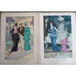 Ephemera, Booklet, containing 4 hand-coloured fashion prints possibly after water colour's by