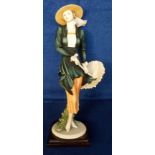 Collectables, Giuseppe Armani figurine of a lady with an umbrella 'Breezy' made by Florence (boxed