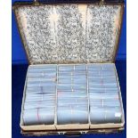 Postcard accessories, a postcard dealer's storage case complete with 3 internal divider boxes