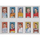 Trade cards, Thomson, Footballers - Motor Cars (double-sided) (set, 24 cards) (gd/vg)