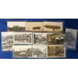 Postcards, Transport, a selection of 11 cards including Grantham Rail Crash (5 printed and 1 RP),