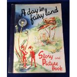 Book, A Day In Fairy Land , large story and picture book by Sigrid Rahmass illustrated by Ana Mae
