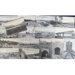 Postcards, Railway, Siberia, 25 unused printed Russian cards showing scenes of the construction of