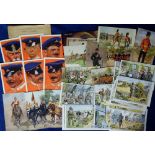 Postcards, Military Art, a selection of 32 cards inc. 'A Garrison Libel' (set 6) published