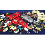 Toys, 55+ diecast and model cars of varying ages and scales to include Burago Ferrari 456 GT,