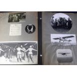 Aviation, photograph/scrap album of US aviation pioneers dating to 1927 featuring Captain Charles
