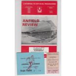 Football programmes & tickets, Aldershot FC, 2 away match FAC programmes, both with specially