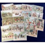 Trade cards, France, Au Bon Marche, 5 sets of early cards inc, children hunting, children in
