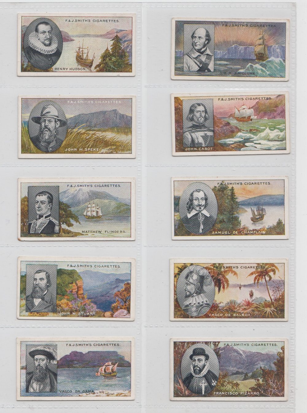 Cigarette cards, Smith's, Famous Explorers, (set, 50 cards) (gd) - Image 4 of 6