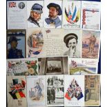 Postcards, a collection of approx 42 Patriotic/Historical cards inc. Nelson (14), 'Out for Victory